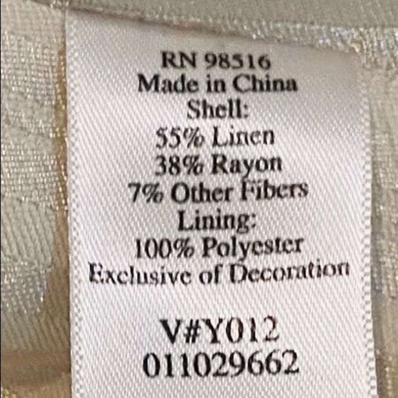 Coldwater creek metallic linen blend blazer jacket embellished cuffs size XL - Picture 11 of 12